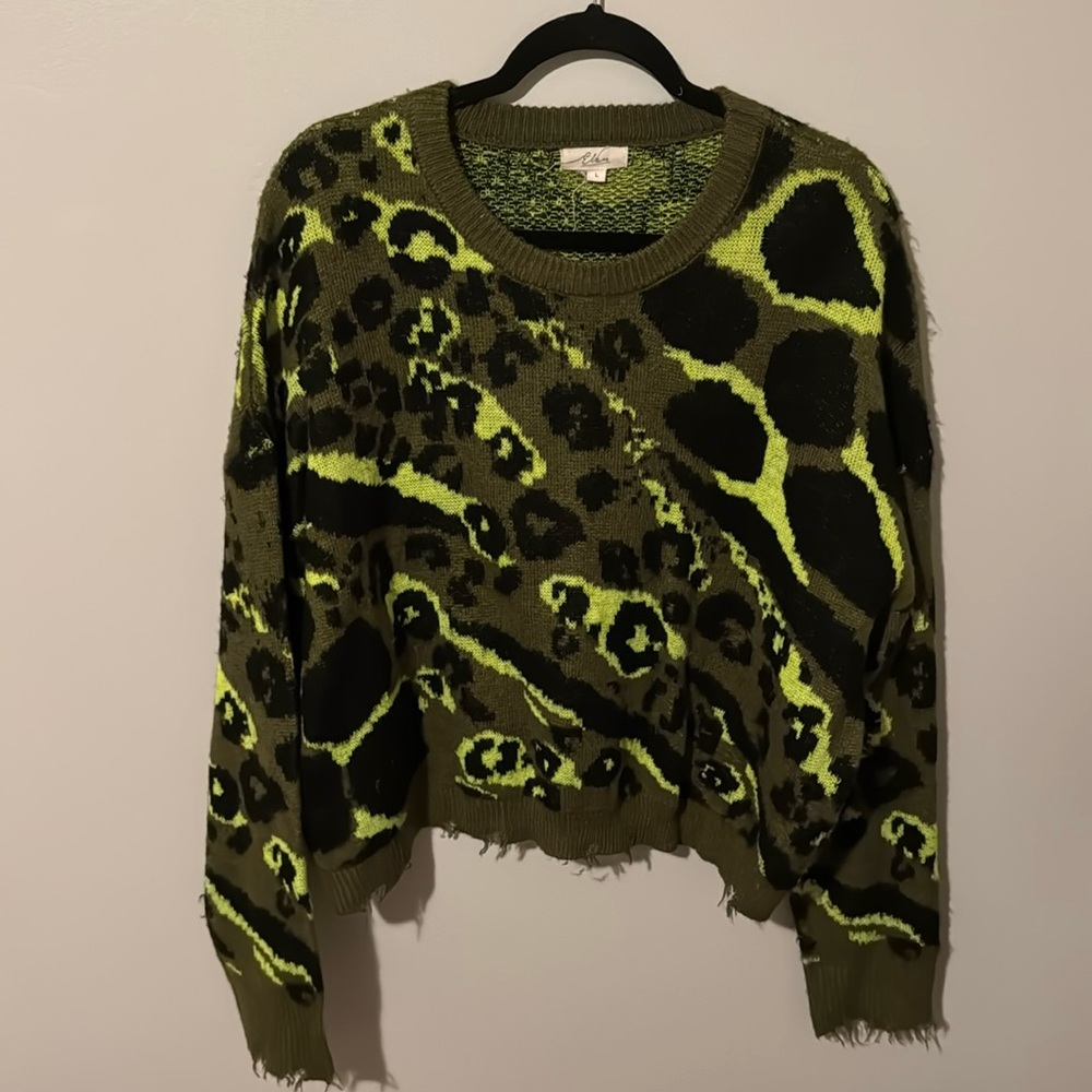 Boutique Animal Print Sweater